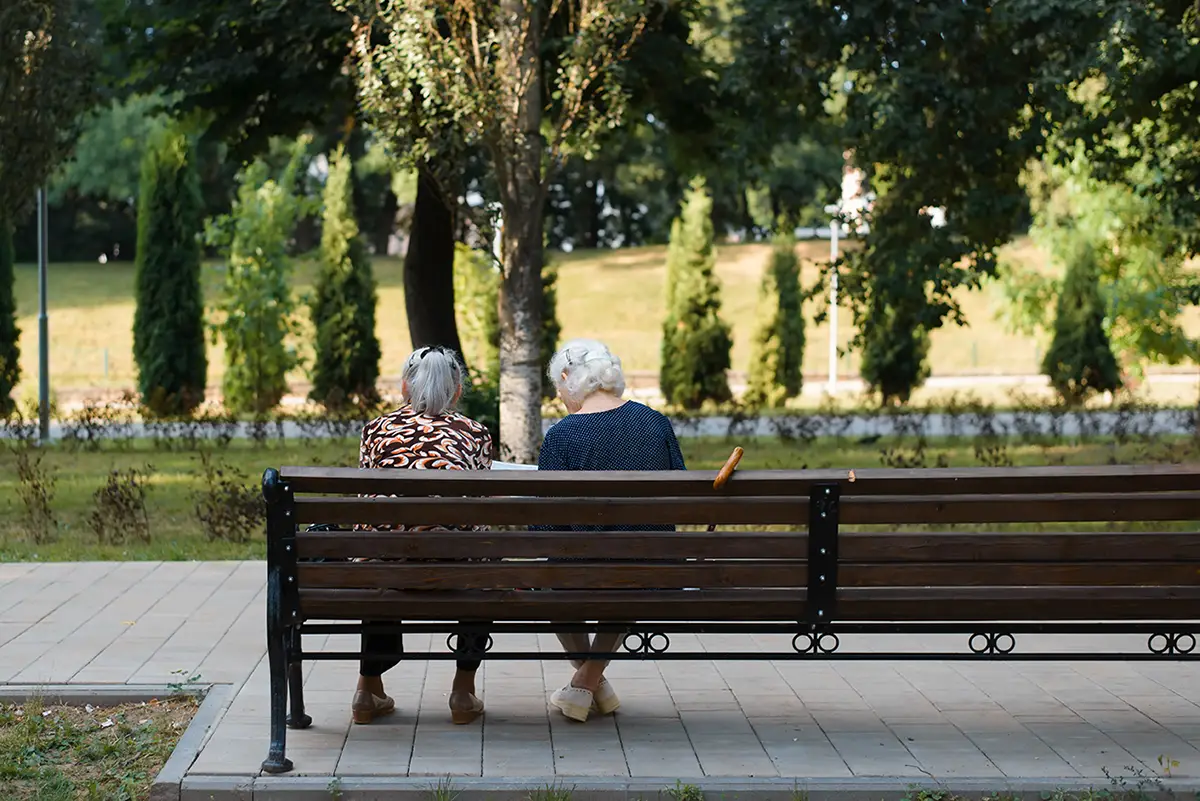 Exterior view of an Embassy Healthcare independent living community building