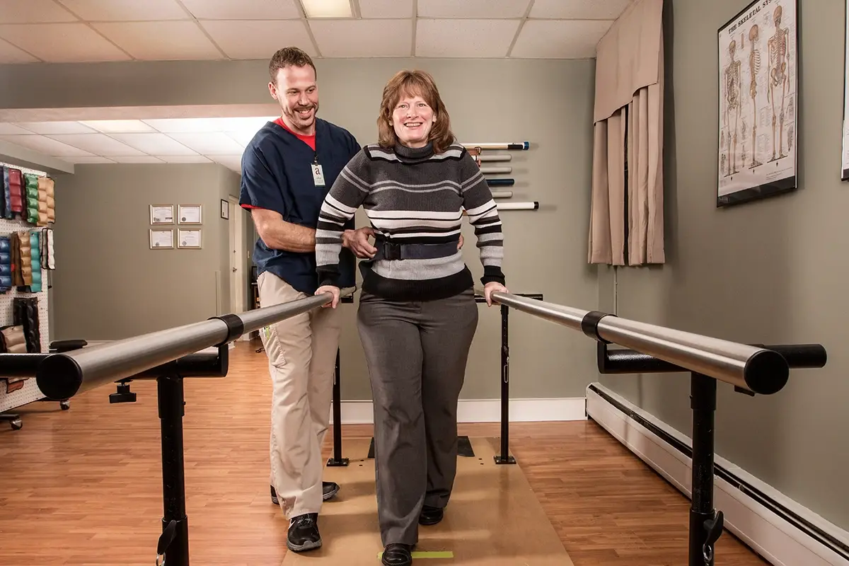 Outpatient therapy team supporting a patient's recovery journey