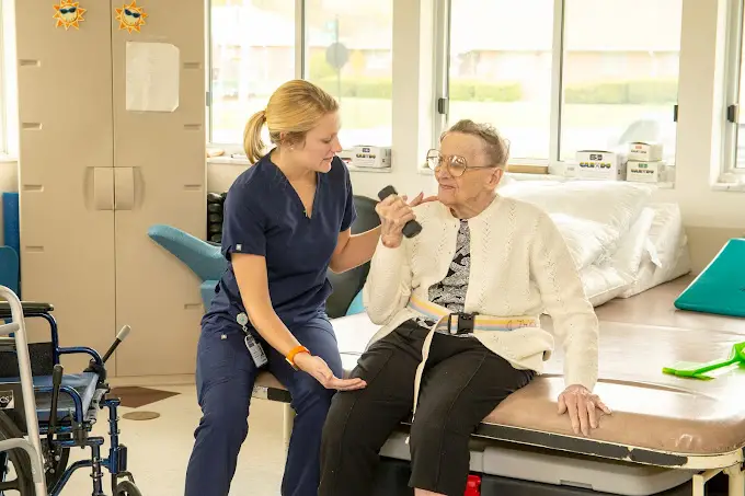 Nurse consulting with a patient in an Embassy Healthcare facility